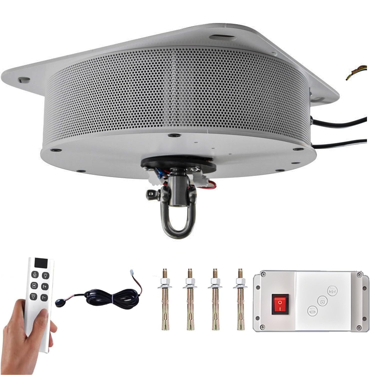 CelyToe Villas Pendant Lamps Lifter,2-In-1 Chandelier Hoist Lifter,W/Remote Control And Wall Switch,Wide Pressure Range Design For Global Compatibility 70KG/6M