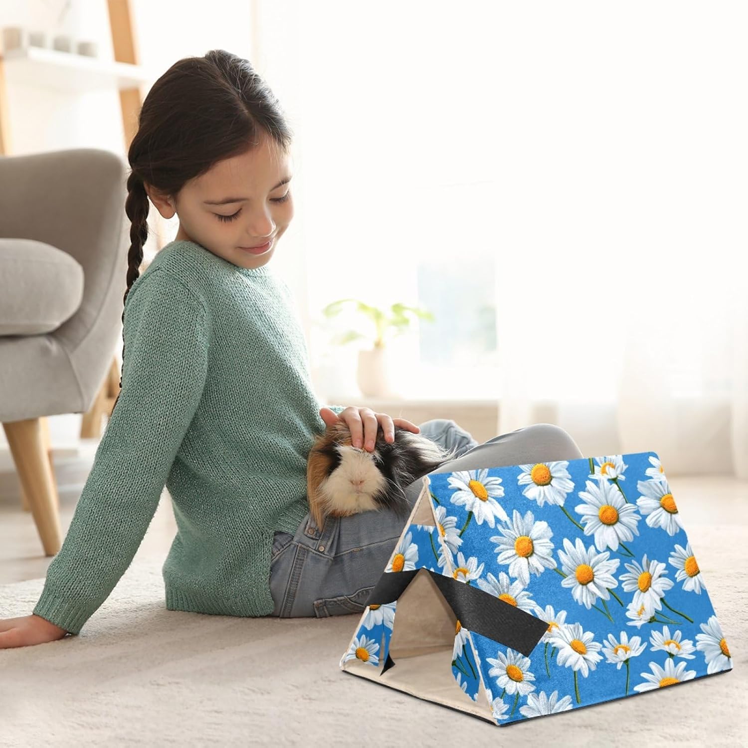 MAgiLL Guinea Pig Bed, Comfortable Hamster House, Hiding Place for Small Pets, Foldable Bed nest Suitable for pet nests of Short Rabbits, Rabbits, Ferrets, mice, and Hedgehogs