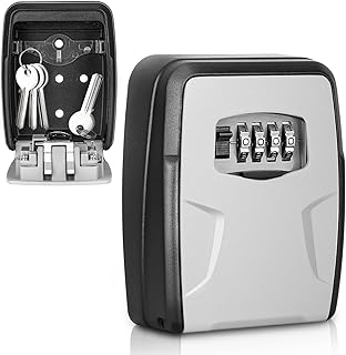 Schlüsseltresor mit Zahlencode, Schlüsselsafe 4-stellig, Wasserdicht und Sicher, Große Schlüsselbox für Zuhause, Garage, Büro und Außenaufbewahrung von Ersatzschlüsseln