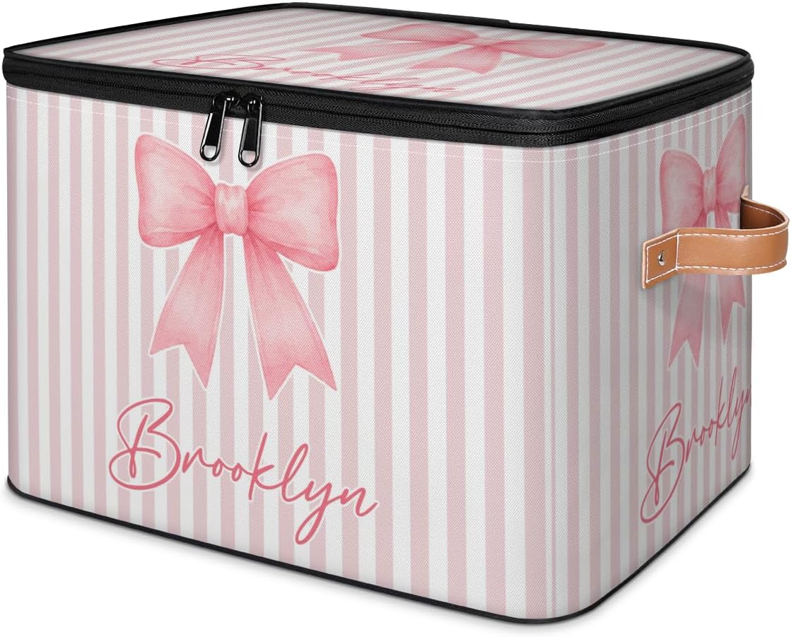 Custom Fabric Storage Bin with Lid