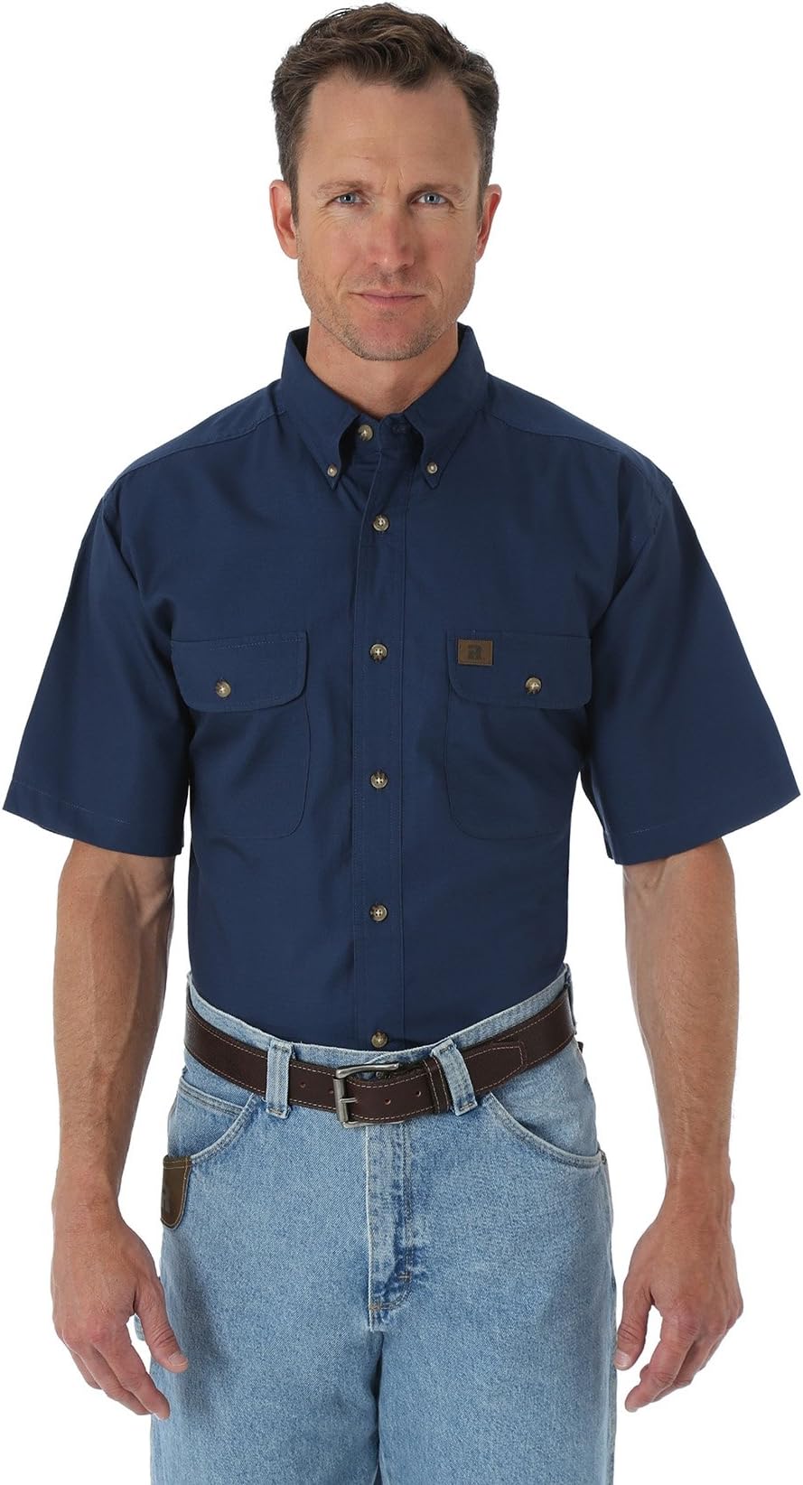 Riggs Workwear Mens Foreman Short Sleeve Ripstop Work Shirt