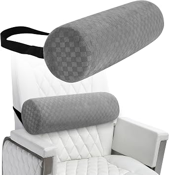 Coeyese Lumbar Roll Pillow for Lower Back Support, Light Grey, 15*4.3