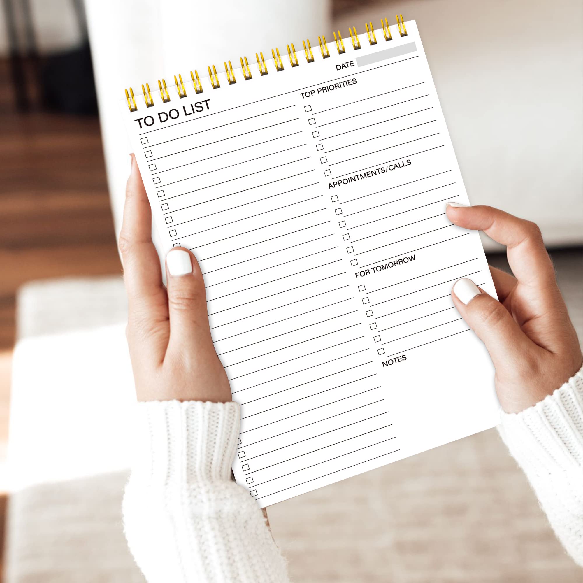 To Do List Notepad - 160pages Daily Planner Notepad Double Side Use To Do List Notebook, 6.5" X 9.8" Task Organizer with Checklist for Productivity Simple Layout 4