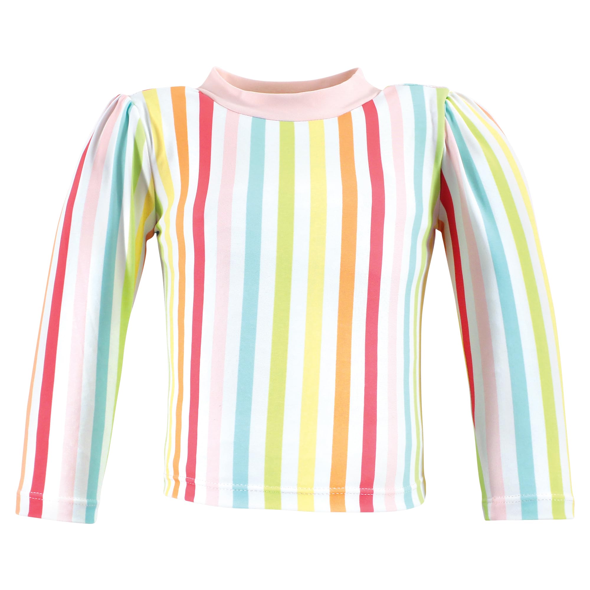 Hudson Baby Unisex Baby Swim Rashguard Set, Rainbow Stripe, 3T