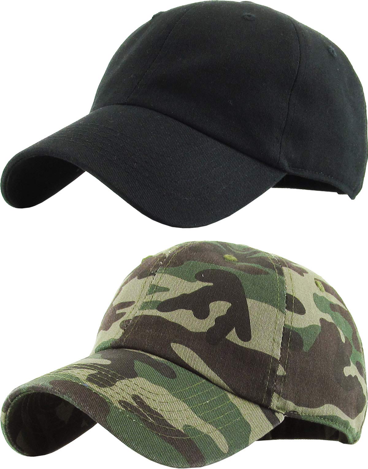KBETHOS Classic Unisex Cotton Adjustable Low Crown Baseball Cap – Plain Dad Hat