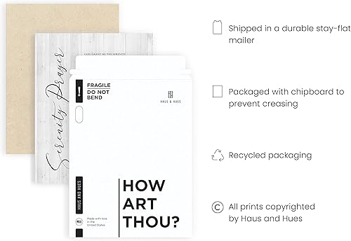 Miniatura 3 de HAUS AND HUES Obra de arte de oración de serenidad, decoración de pared con versículos bíblicos, regalos religiosos para mujeres, regalos de oración