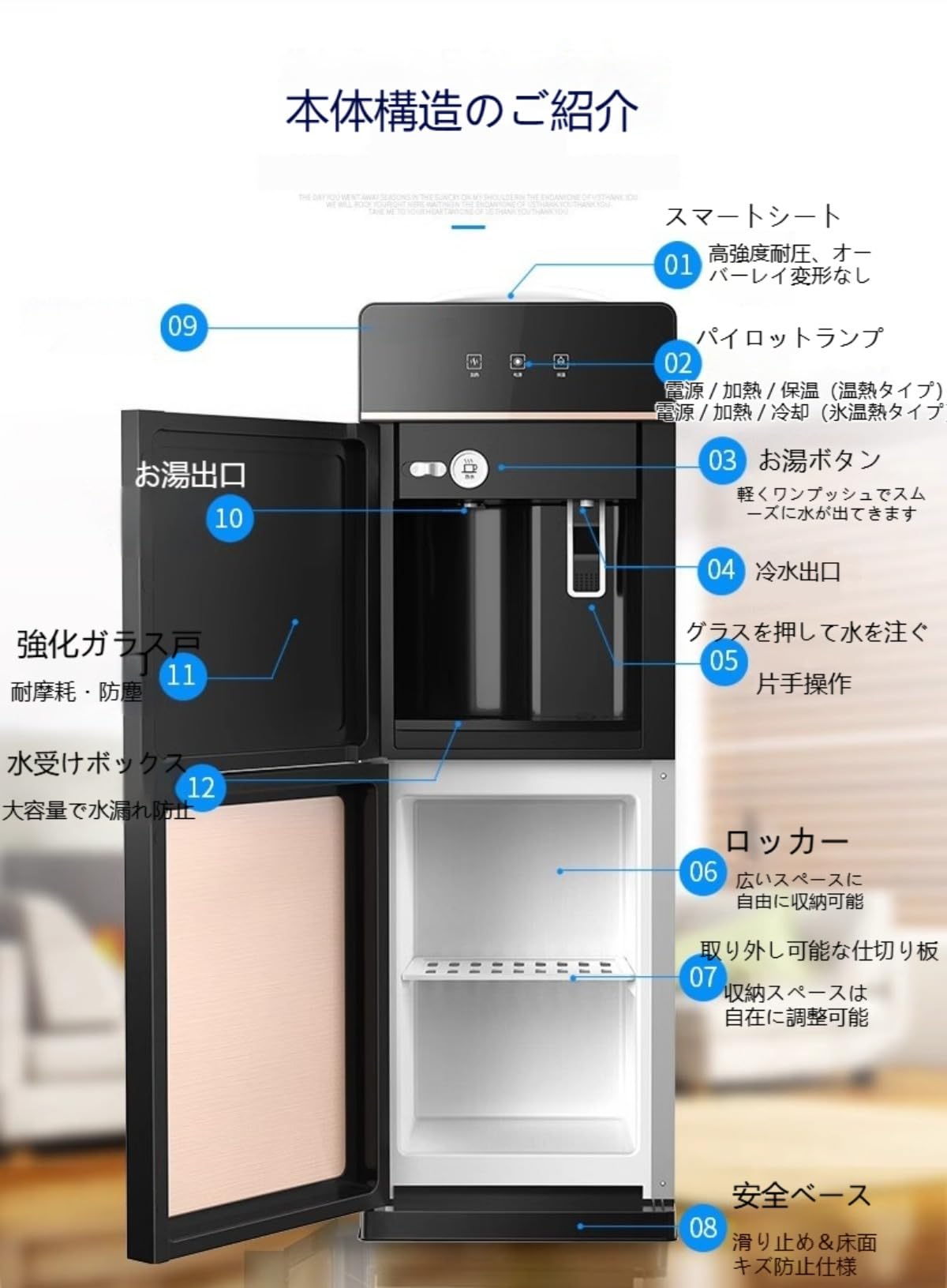 Amazon.co.jp: 【Yecox】ウォーターサーバー 卓上型ウォーター