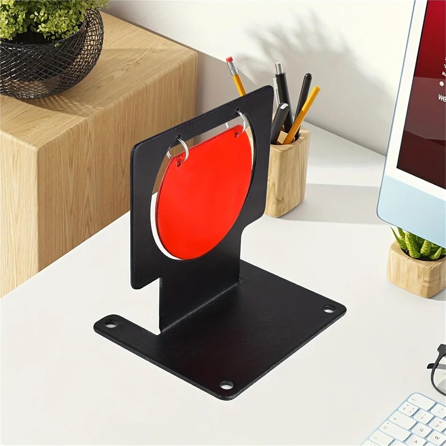 Spinning Shooting Target Suspension Training Water Bullet Metal Target with Sound Lifting and Downward, Practice Accessories