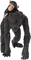 Vista 3 de MOJO Chimpancé con bebé realista internacional vida silvestre pintada a mano figura de juguete, Mixedcolor, 387264