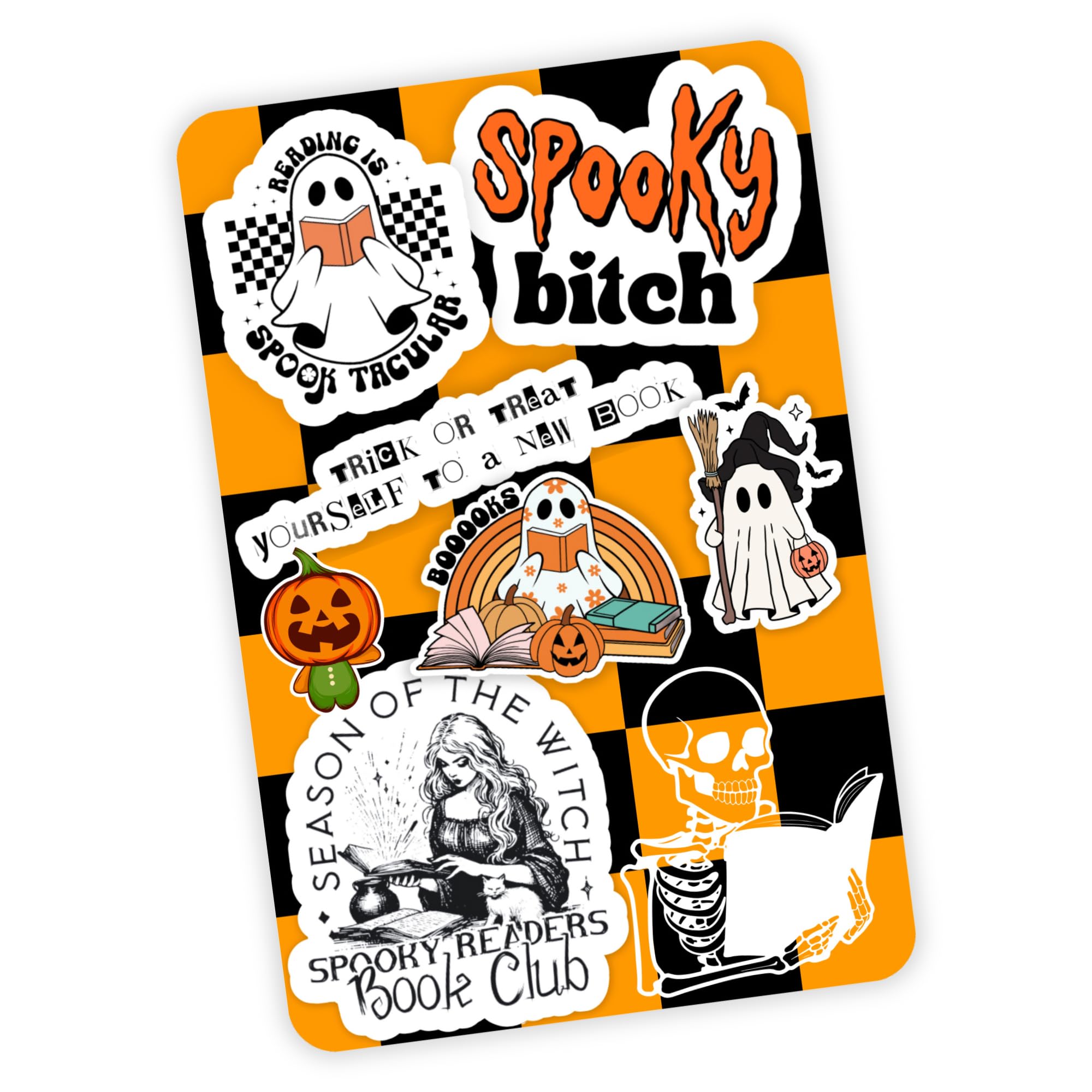 Clear Back Cover Insert for Kindle Paperwhite | E Reader Bookish Card Insert | Halloween Cardstock Insert for 11th generation 6.8" | Booktok Stickers