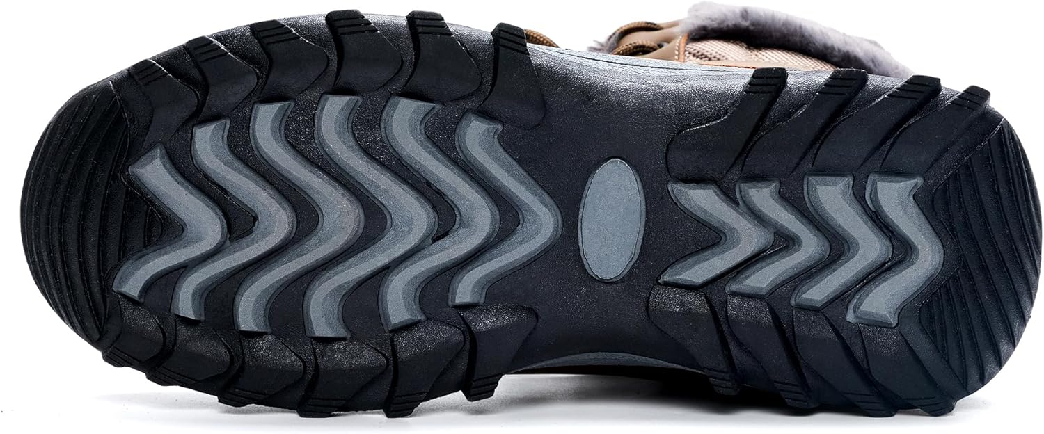 BEMIRO Women's Snow Boots Mid-Calf Waterproof Faux Fur Lace Up Warm Insulated Winter Boots For Outdoor - Image 7