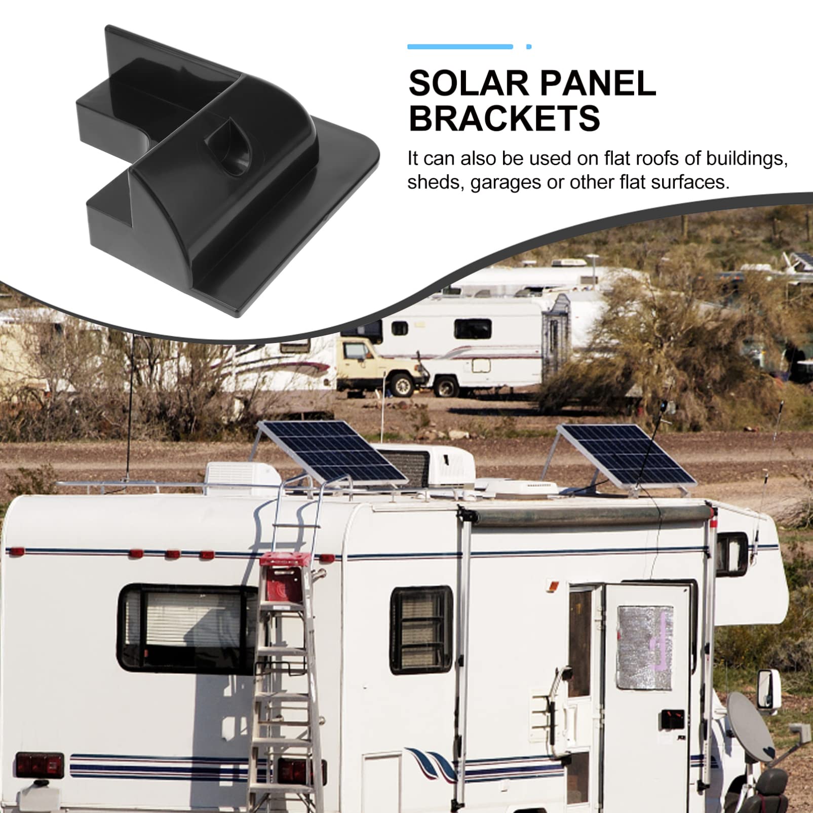 DOITOOL 4pezzi Staffa Di Montaggio Per Pannello Solare Per Camper Supporto Per Pannello Solare in Plastica Di Staffa Angolare Pratica e Resistente