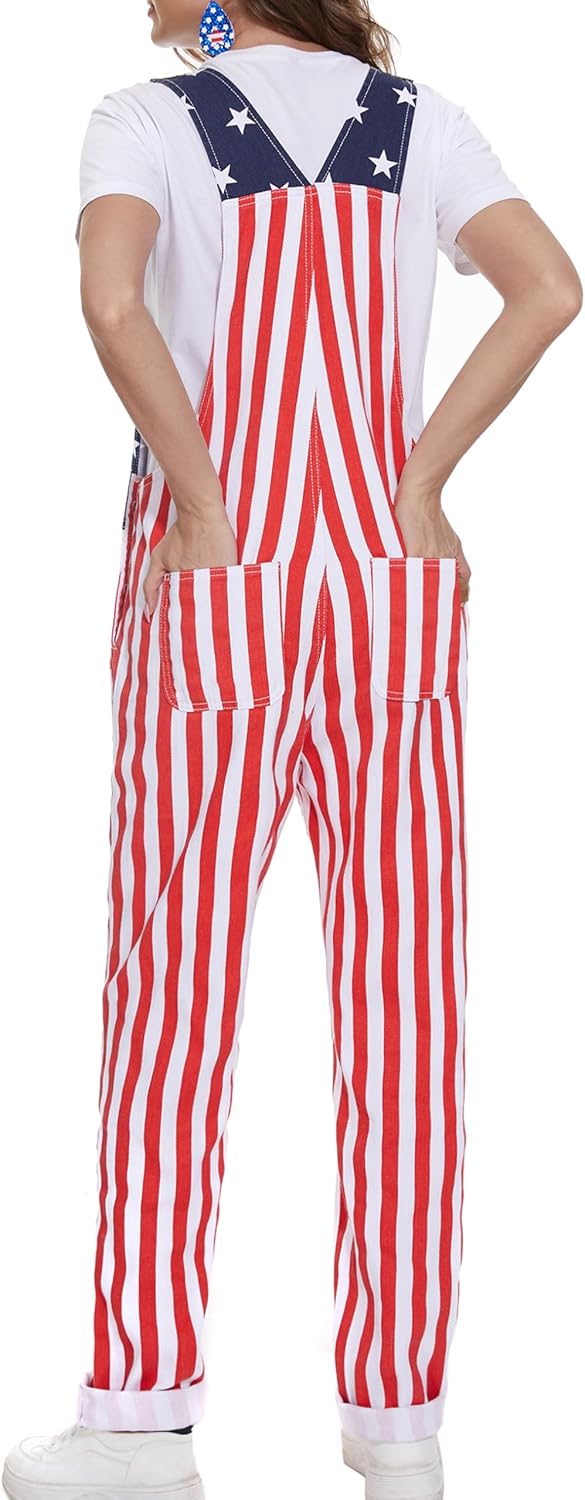 Bib Overalls for Women Fashion Jumpsuit Holiday Coveralls Festival Outfits - Image 2