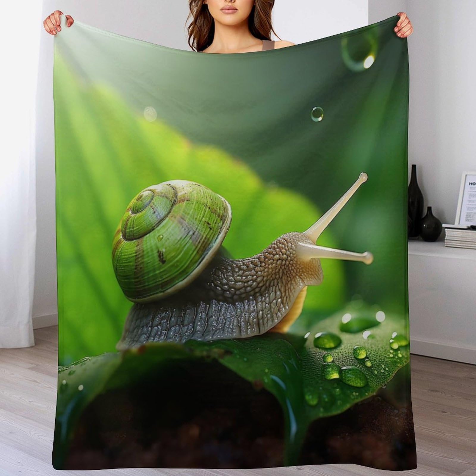 Manta de franela de caracol para tardes de película en el sofá