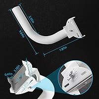 Vista 5 de Universal Wireless Bridge Bracket Mount, J Pole Mount Accessory for Outside TV Antenna, Pole and Wall-Mounted Mount for Outdoor AP Access Point