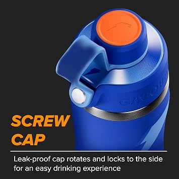 Gatorade 'Overtime' 32oz Stainless Steel Water Bottle, Screw Cap, Royal Blue/Navy