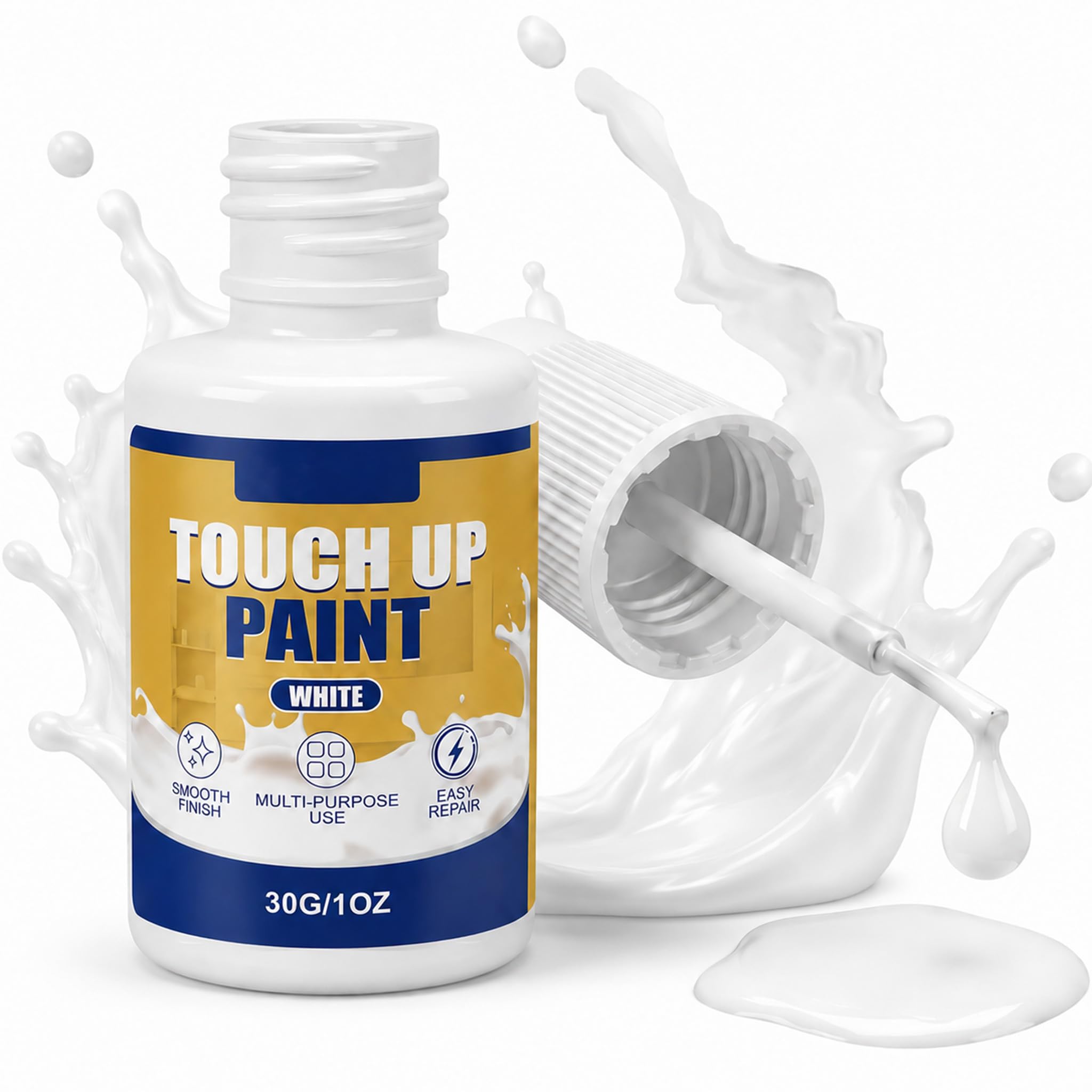 White Touch Up Paint Pen for Walls Furniture Wood & Radiator, Fast Drying