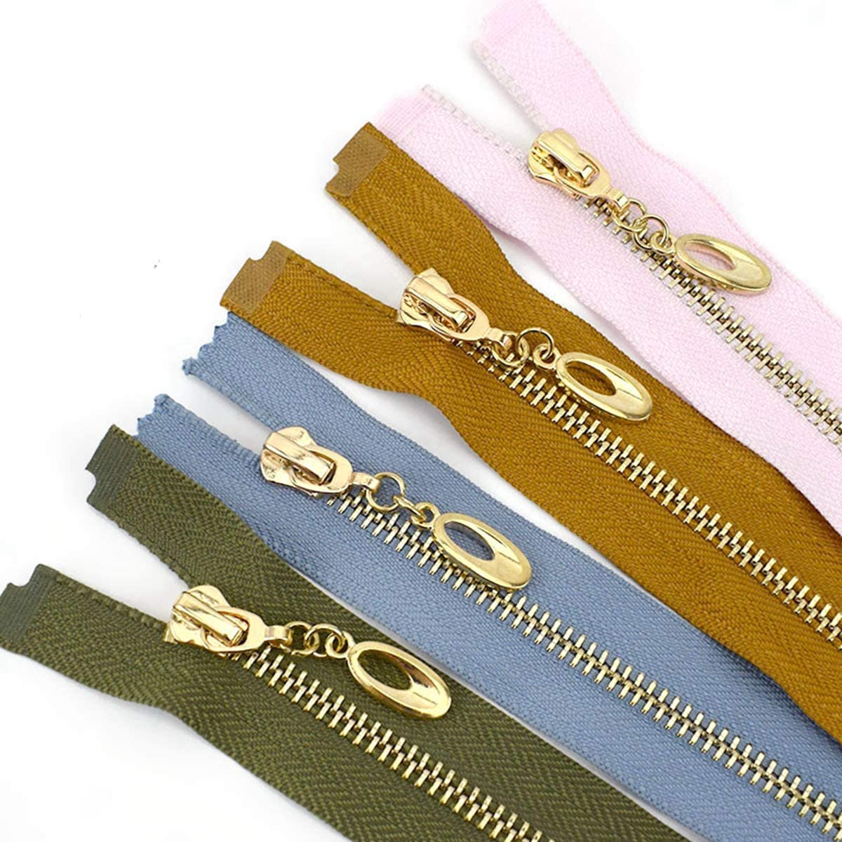 Cerniere, Cerniera di Ricambio Two Way Zip，Zip for Jacket，Open Zipper Open-Ended Zip Fasteners,Coil Zippers,Invisible Metal Zipper, 10 PCS 4# Zippers Jeans Zippers for DIY Sewing(18cm)
