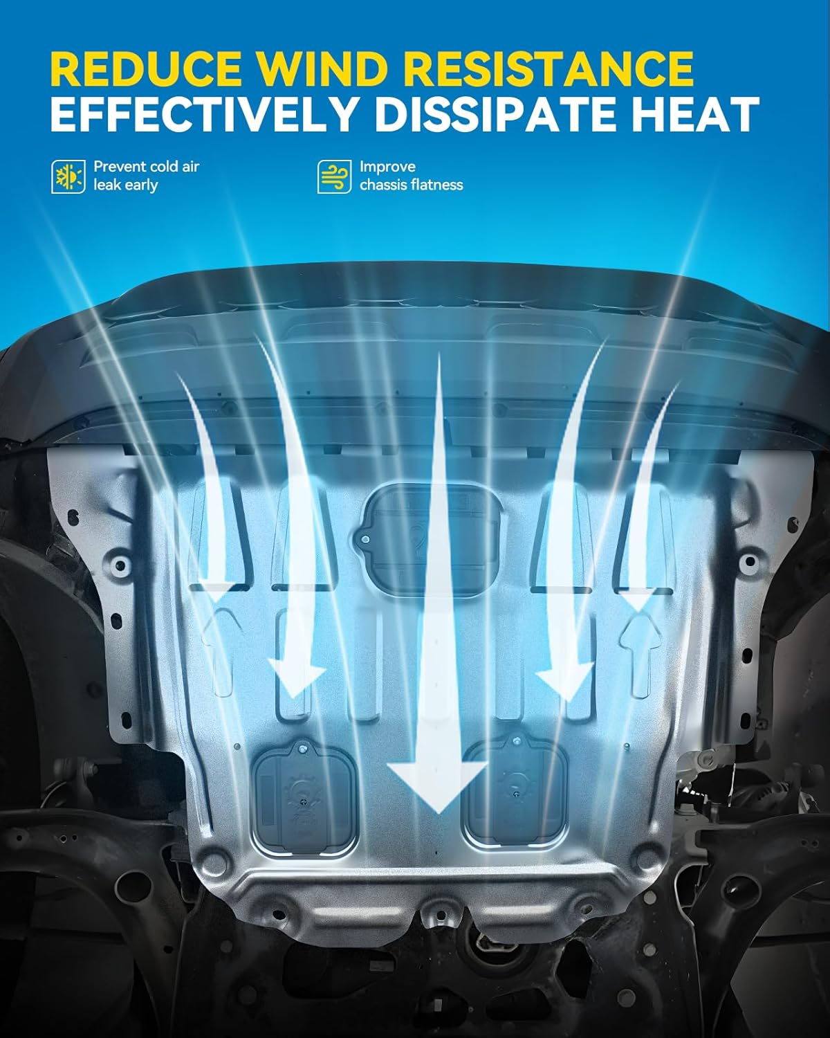 PHILTOP Front Lower Engine Splash Shield Under Cover Compatible with 2015-2018 Ford Focus 2.0L/2.0T Replacement for F1EZ17808A