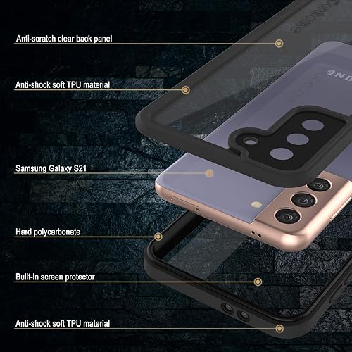 Miniatura 4 de Punkcase Funda impermeable para Galaxy S21 serie extrema ajuste ajustado certificado IP68 a prueba de golpes a prueba de suciedad a prueba de nieve
