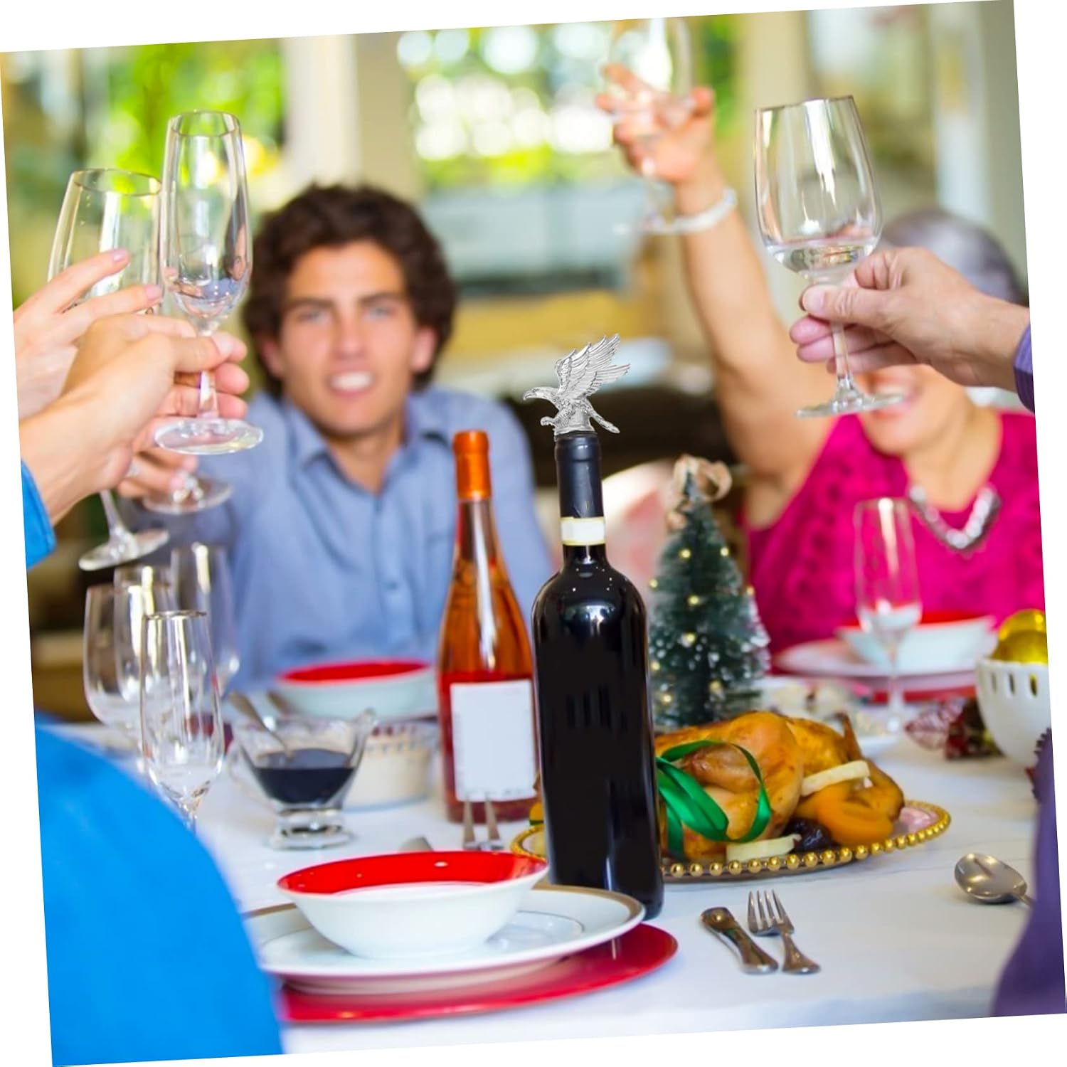 Alipis Alloy Eagle Wine Pourer Easy to Use Stopper for Wine Bottles Other Liquors for Friends