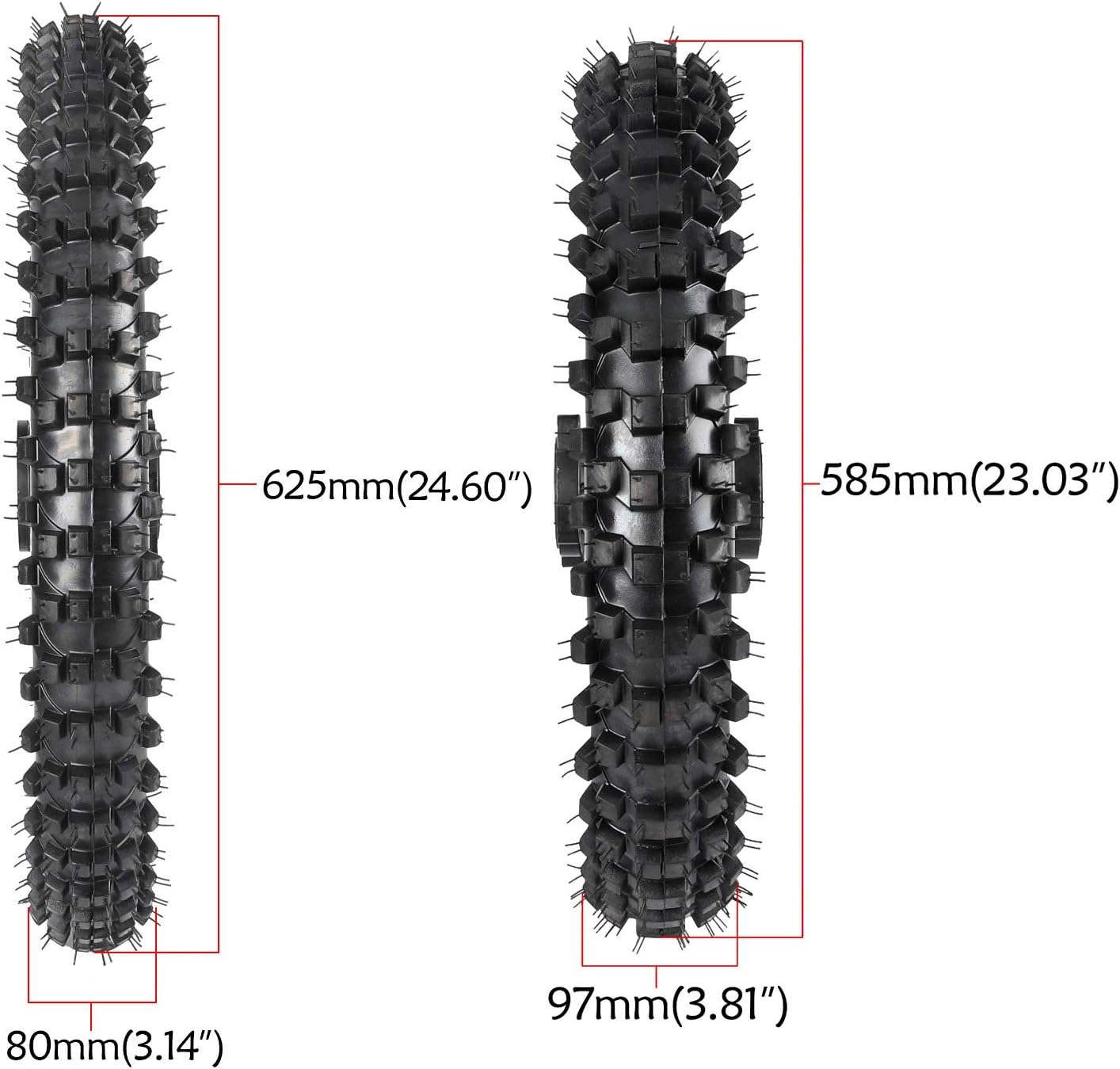 Front 70/100-19 & Rear 90/100-16 Wheel Tire and Rim Inner Tube With 15mm Bearing Assembly for Pit Pro Trail Dirt Bike