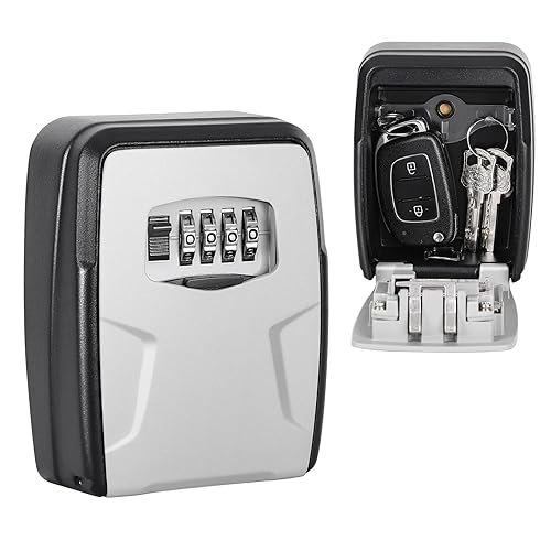 Fayleeko Key Lock Box Wall Mounted, 5 Keys Capacity, Key