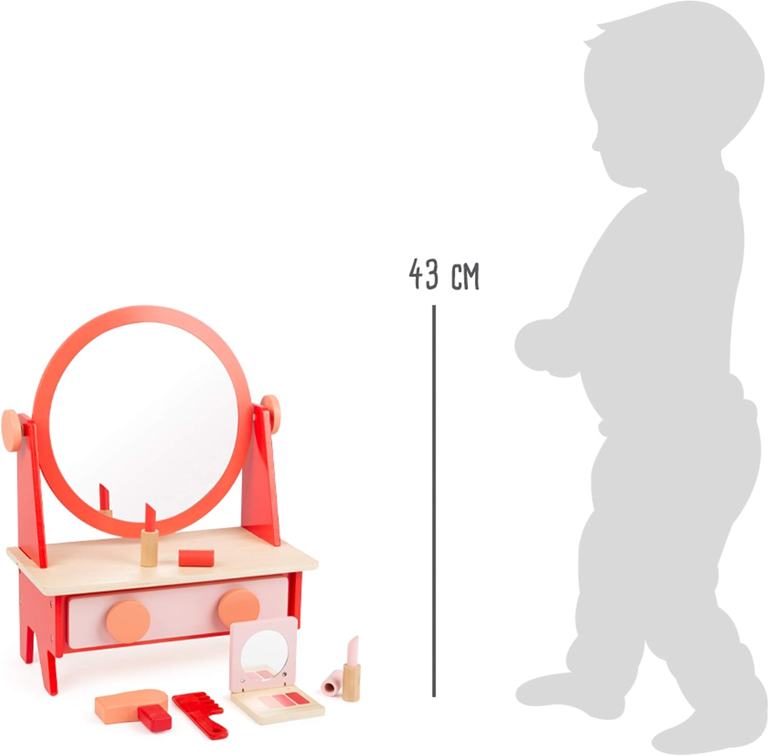 Small Foot Retro Make-Up Table with Mirror