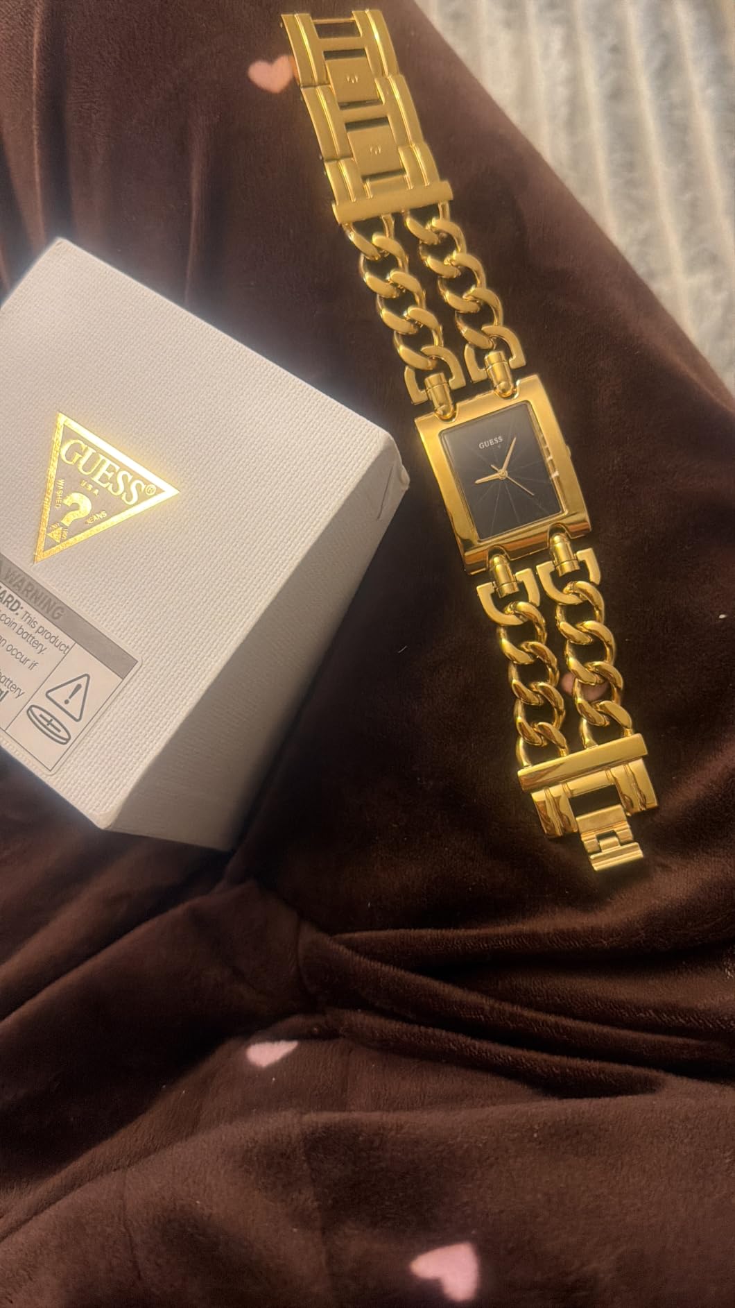 Relógio joia Guess dourado na caixa original