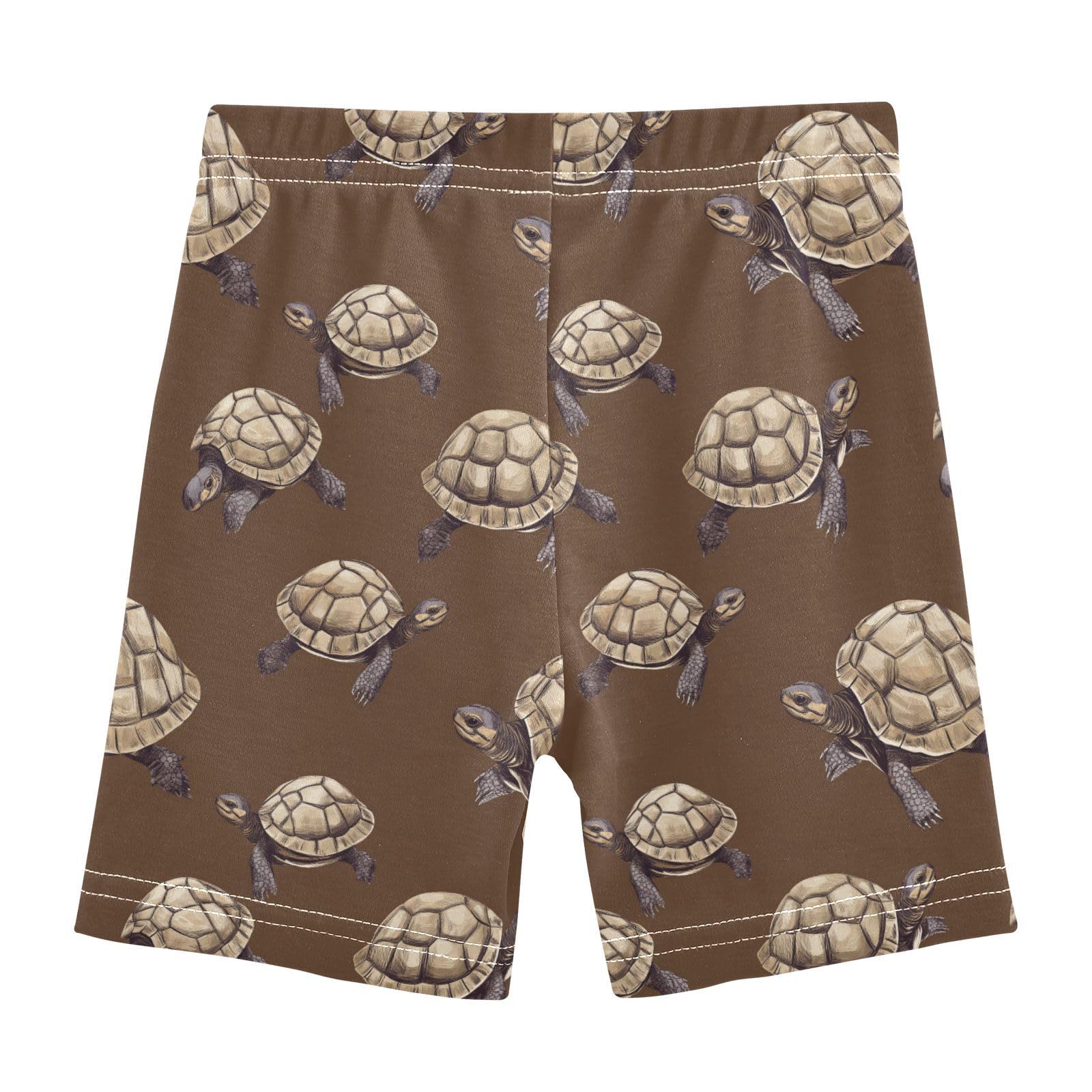 Kids Girls Shorts Casual Cotton Compression Shorts Streetwear for Vacation 6T Aesthetic Turtle Reptile