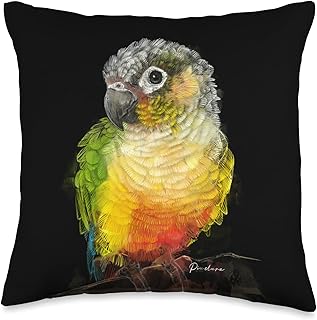 Pineapple Green Cheeked Conure Bird Pet Gift Throw Pillow