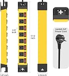 Power Strip with Individual Switches - 8 Outlet Heavy Duty Power Strip with Cord Manager,1200J Surge Protector Home Office Garage Industrial Workbench