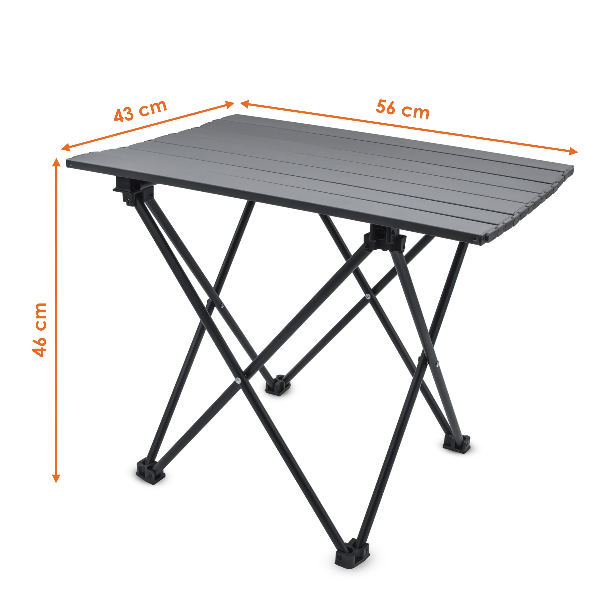 Spetebo Kempingowy zestaw mebli do siedzenia z aluminiowym stołem składanym wraz z kieszeniami – | Obciążalność do 110 kg, zestaw stołów ogrodowych, fotel wypoczynkowy, krzesło składane