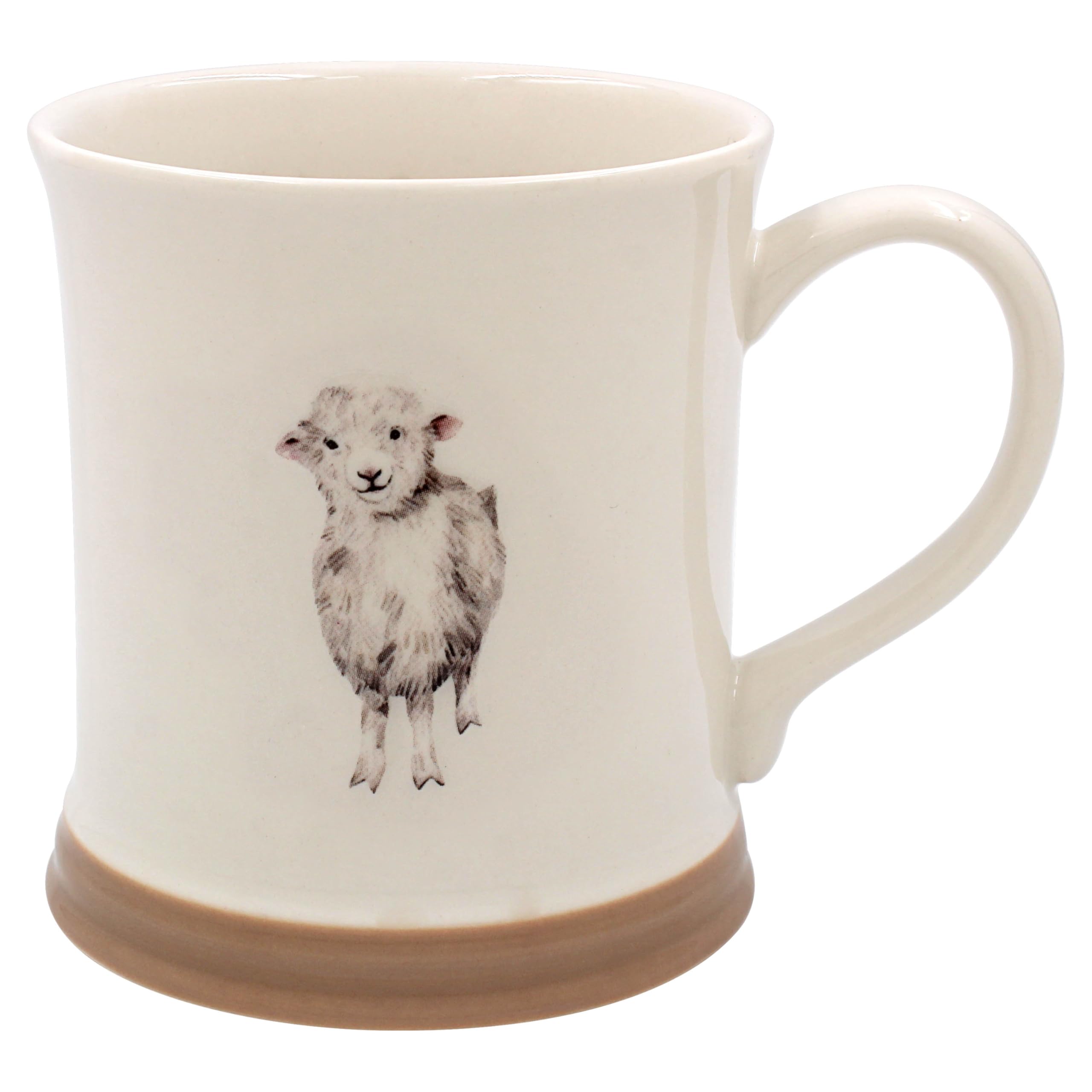 THE Leonardo Collection Sheep Mug Embossed Country Life, Tea and Coffee Mugs for Hot Drinks | Fine China Printed Mugs for Kitchen & Home | Reusable Ceramic Cups for Every Occasion