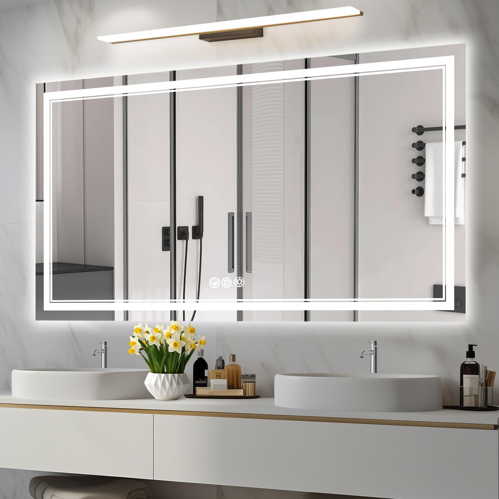 「ｙｕｍｉ」Mirror 55×200cm Amazon.com: Ratsamee 55x30 Inch Led Mirror for Bathroom with