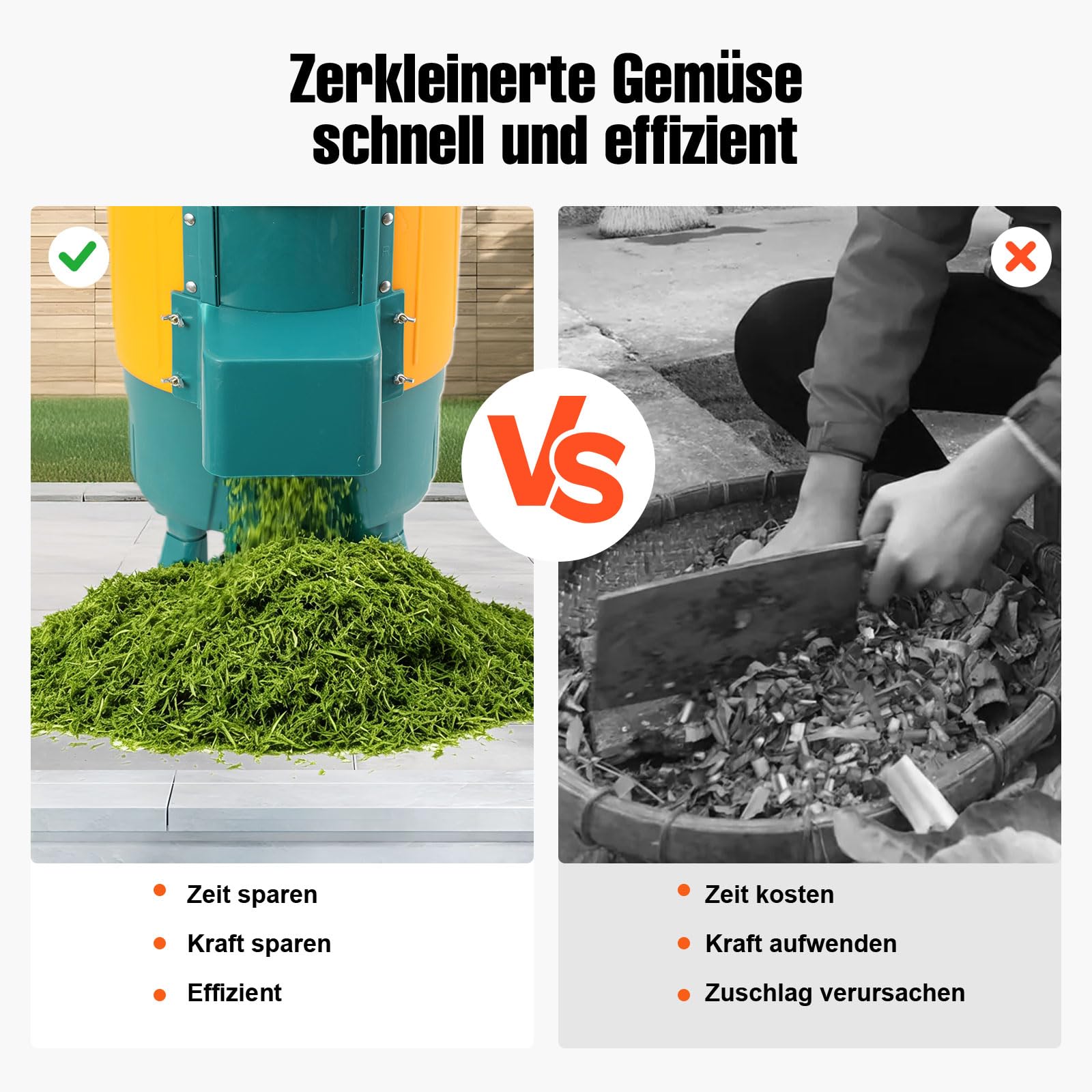 Elektrisch Futterhäcksler Gemüseschneider Grünfutterschneider Grasschneider | 550W Gemüseschneider, Grünfutter, Grashalme, Gemüse, Melonen und Obst Häcksler, für Landwirtschaft, Viehzucht und Viehzucht