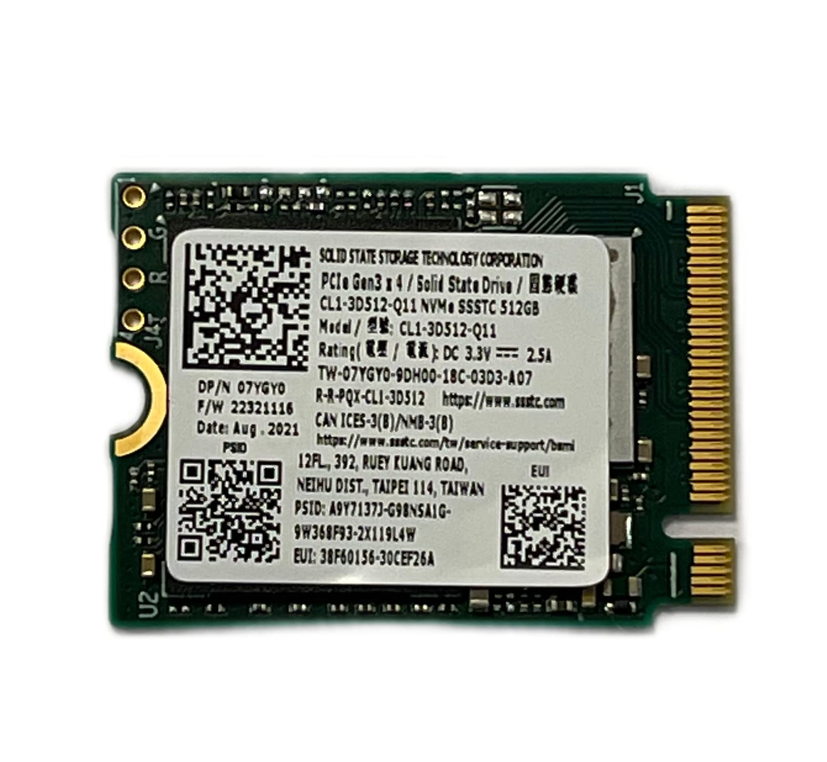 Amazon.co.jp: SSSTC Internal SSD, 512GB PCIe Gen 3 x 4 NVMe Solid