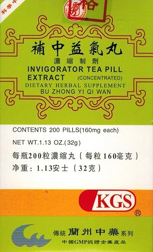 Píldora de té INVIGORATOR (BU Zhong YI QI WAN) 160mg X 200 pastillas por botella