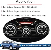 Vista 2 de Cubierta de anillo exterior para perilla de control de clima de Subaru CA, interruptor de control de volumen para Subaru Forester 2019-2024