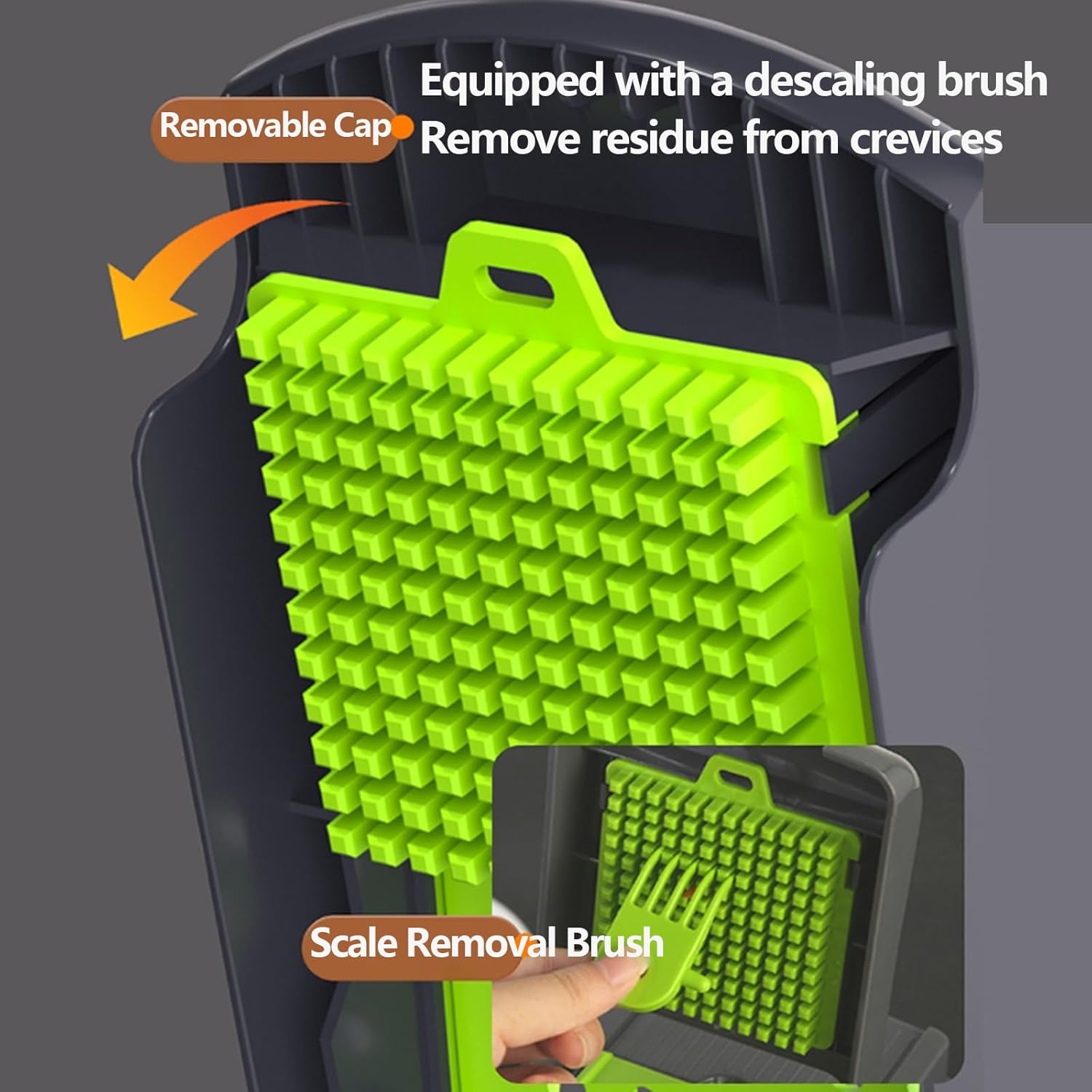 18インチの野菜カッター、蓋をした多機能マンドリン野菜チョッパーとと果物を切るための7つのブレードミトンクリーニングブラシ blac