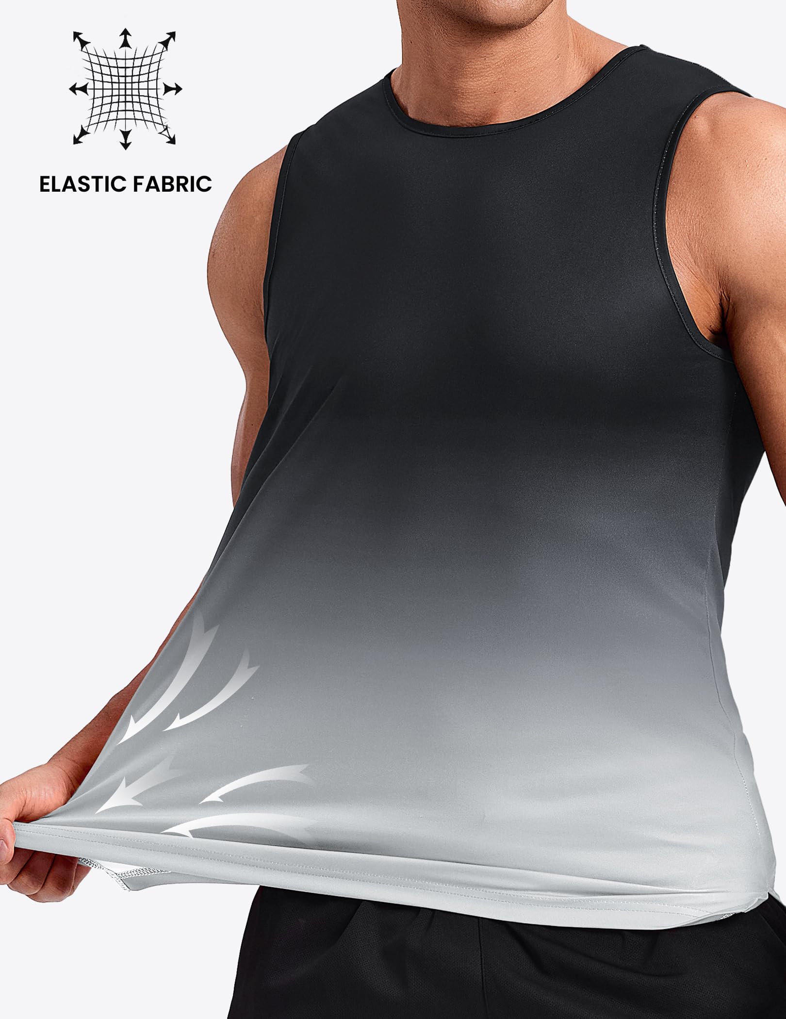 PINSPARK Camiseta de tirantes para hombre, sin mangas, camiseta de entrenamiento, verano, exterior, camiseta funcional — view 4