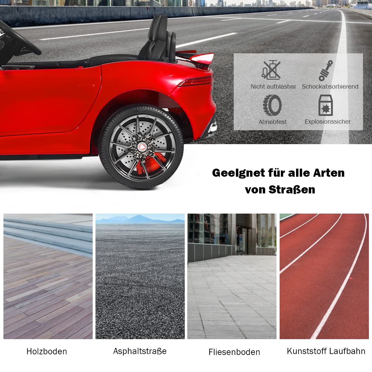 COSTWAY Jaguar elektryczny samochód dziecięcy z historiami, muzyką, klaksonem i reflektorem, 12 V, z pilotem zdalnego sterowania 2,4 G, samochód elektryczny 3-5 km/h, dla dzieci od 3 lat (czerwony)
