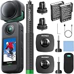 AKASO 360 Action Camera Winter Combo - 5.7K 72MP 360° Camera for Snow Adventure with 120 Min Cold-Resistant Battery, Invisible Selfie Stick, AI Tracking, Weatherproof, Stabilization & 128GB Card