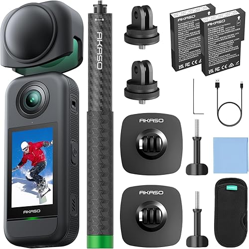 Miniatura 11 de AKASO 360 Weatherproof 360° Cámara de acción Creator Combo - Vídeo 360 de 5.7K con sensores de 1/2 pulgada 48 MP, foto 360 de 72 MP,