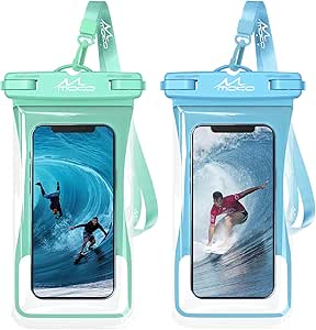 MoKo Wasserdichte Handyhülle - 2 Stück Schwimmend Für IPhone & Galaxy Bis 7 Zoll