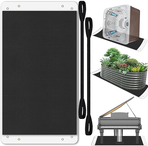 Paquete de 4 deslizadores de muebles grandes reutilizables de 10 x 6 pulgadas para alfombras, movidores de muebles, almohadillas móviles de muebles