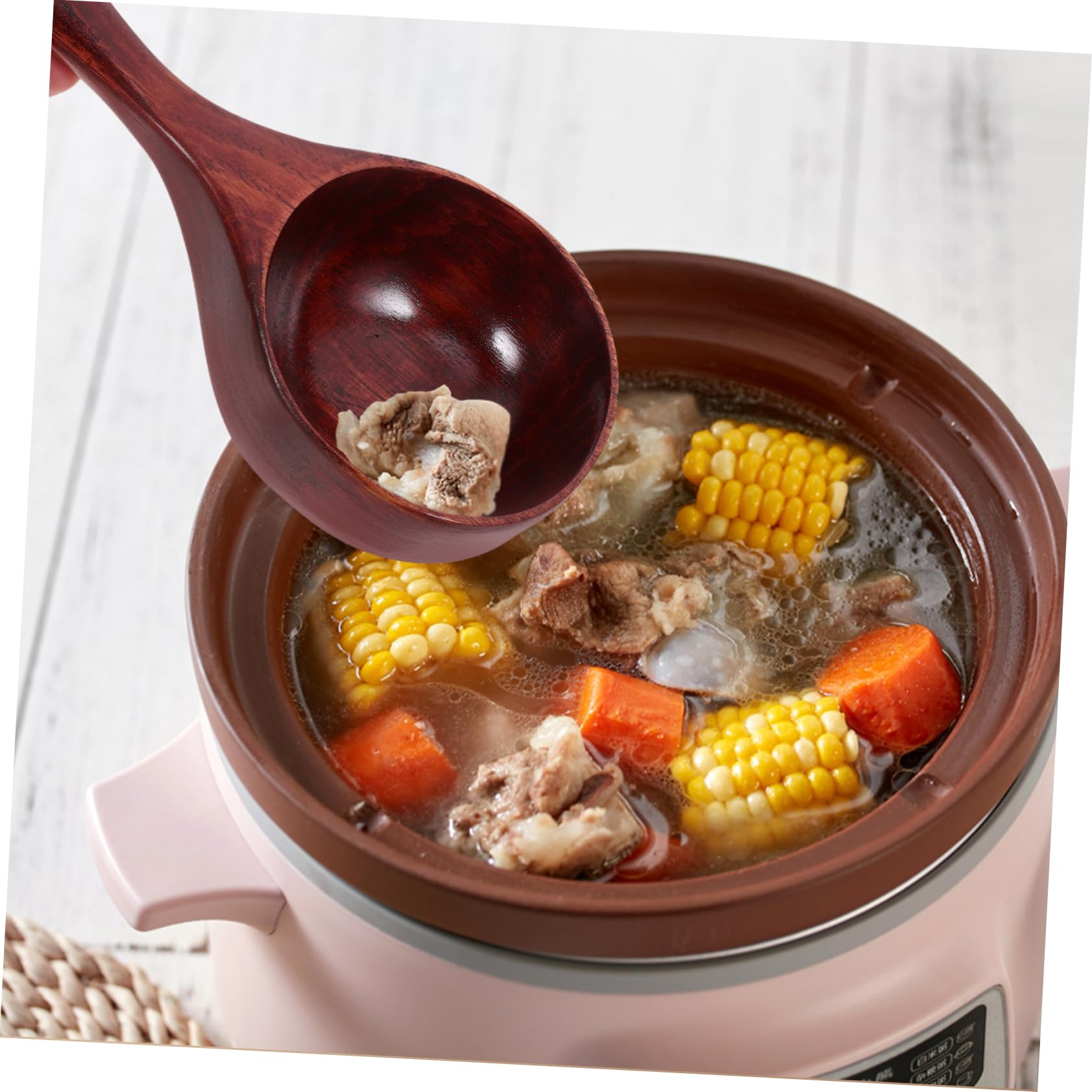 Cabilock 10 Piezas Cuchara de arroz japonesa cucharón cucharón de sopa de cocina Cucharón de sopa de madera Cucharón de sopa práctico cucharon para sopa cucharón de madera