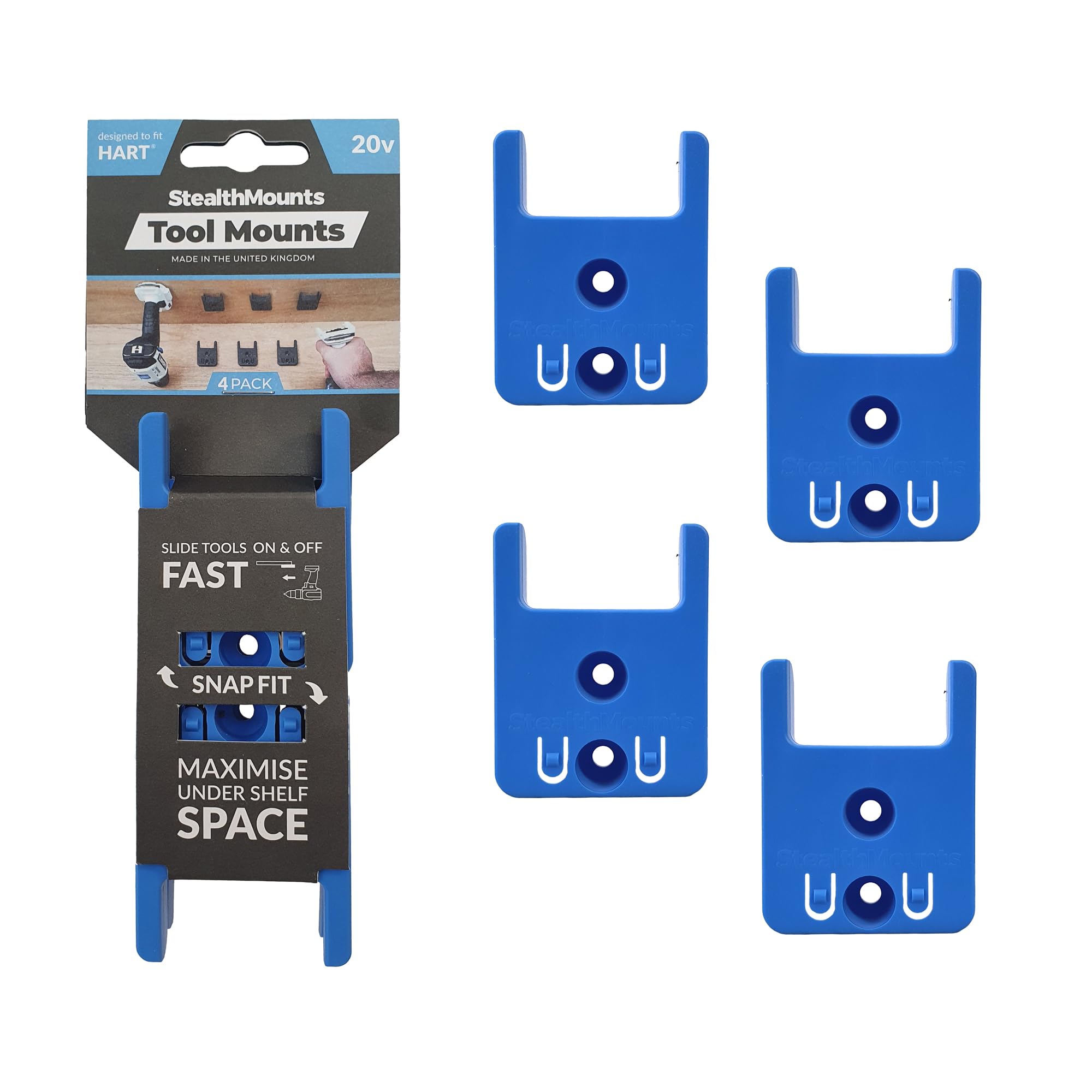 Porte-outils pour Hart 20v bleu StealthMounts support de fixation murale d'outillage