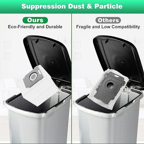 Miniatura 5 de Paquete de 12 bolsas de repuesto para aspiradora Roomba, bolsas de repuesto para aspiradora iRobot para Roborock S8+ S8 Pro UltraRoomba J7+ J7