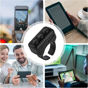 Remote Control, Scroll Ring Remote Control | Remote Video Recording Camera - Wireless Recording Controller, Seamless Phone Integration Controller for Self Camera, Video Controller for Page Turning